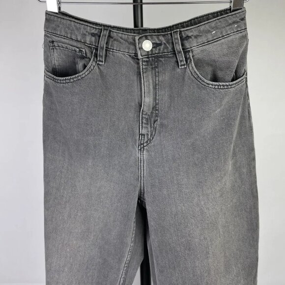 H&M Girls Wide Leg Jeans Size 14 Kids Dark Gray Denim High Waist Adjustable - Picture 10 of 14